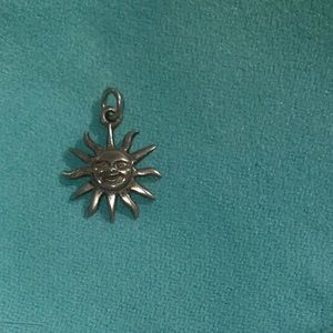 Vintage Sterling Silver Sun Smile Happy Charm Necklace Bracelet Jewelry